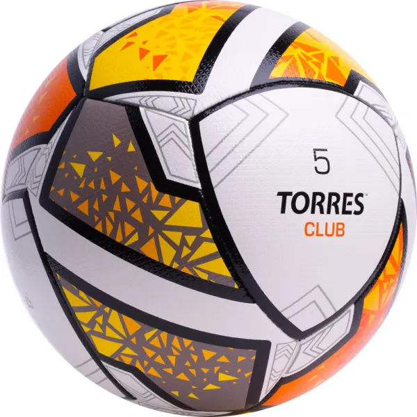 Мяч футб. TORRES Club, F323965, р.5, 10 пан., ПУ, гибрид. сшив, бел-оранж-желт за 2&nbsp;225.30 ₽ в Стерлитамаке