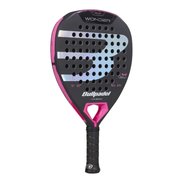Ракетка для падела BULLPADEL Wonder 27, 497250, для продв.игроков, стекловолокно, карбон, черно-роз за 42&nbsp;969.20 ₽ в Стерлитамаке
