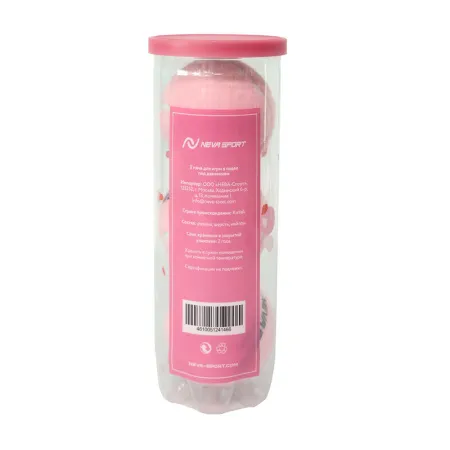 Мяч для падела NS Sakura, UAA2, уп.3 шт, сукно, нат.резина, розовый за 824.50 ₽ купить в Стерлитамаке